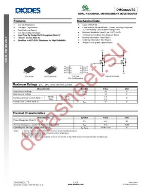 DMG8822UTS-13 datasheet  